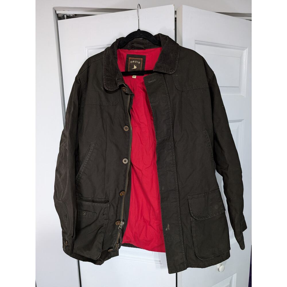 Orvis Heritage Field Coat Waxed Cotton Jacket Men's Large EUC Hunting